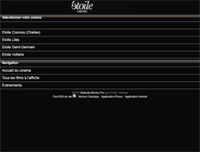 Tablet Screenshot of etoile-cinemas.com